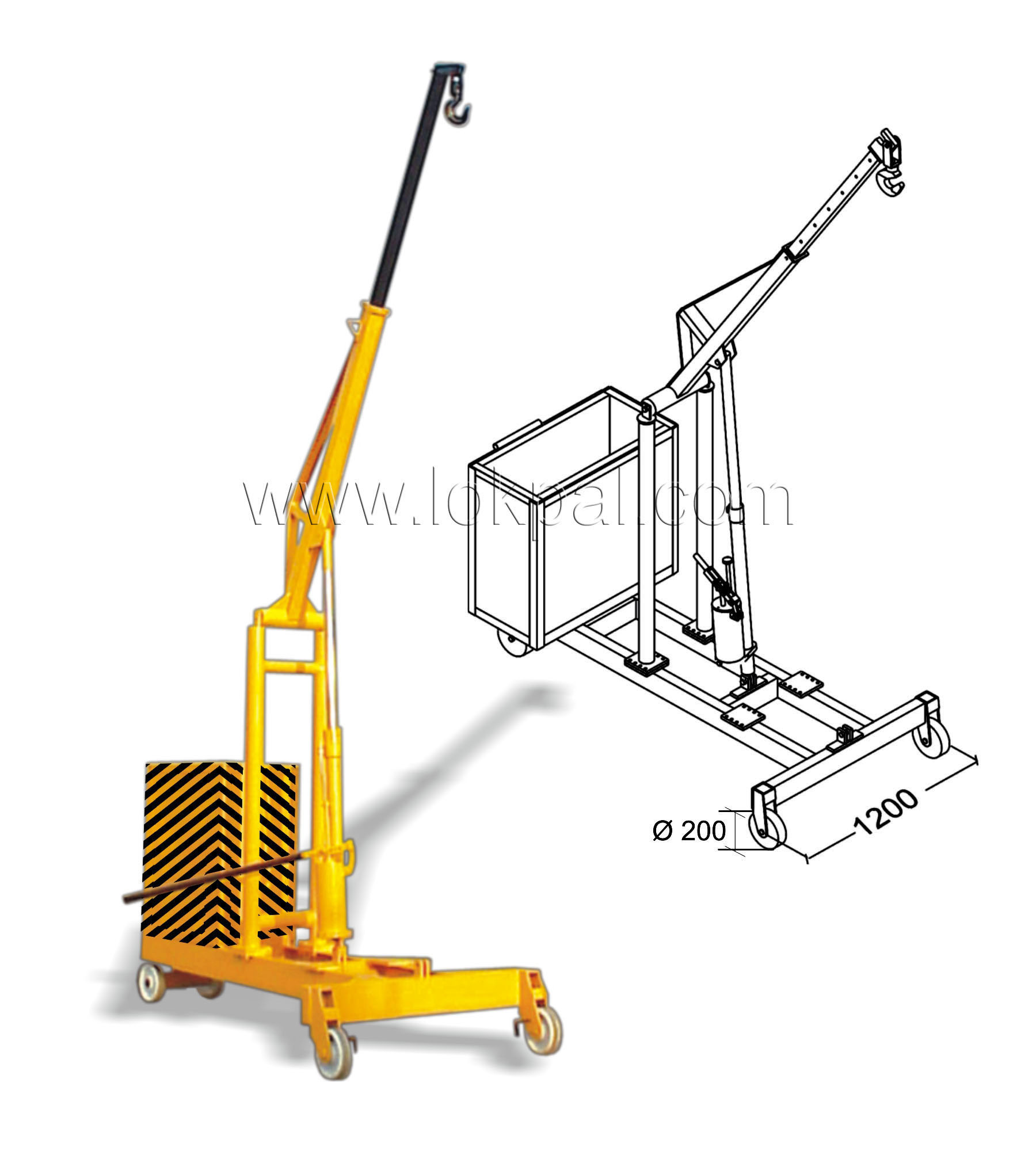 Hydraulic Floor Crane G Type, Hydraulic Floor Crane G Type Dealers, Hydraulic Floor Crane Supplier, Manufacturer, Distributor, Wholesaler, Delhi NCR, Noida, India